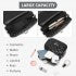 MSM2507 - Miss Lulu Practical Quilted PU Leather Crossbody Handbag with Secure Lock and Everyday Storage - Black