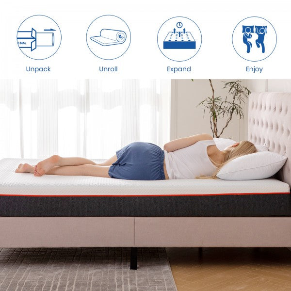 MTS006 - Good Nite Comfort Memory Foam Mattress – 16cm Thick Pressure Relief Mattress with Cooling Foam & Supportive 3-Layer Design - 90X190X16cm
