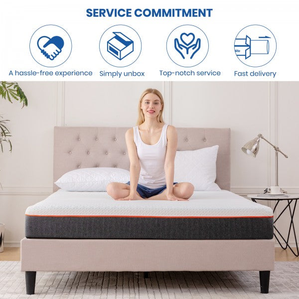 MTS006 - Good Nite Comfort Memory Foam Mattress – 16cm Thick Pressure Relief Mattress with Cooling Foam & Supportive 3-Layer Design - 90X190X16cm