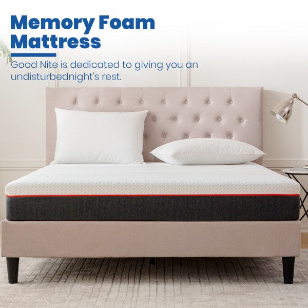 MTS006 - Good Nite Comfort Memory Foam Mattress – 16cm Thick Pressure Relief Mattress with Cooling Foam & Supportive 3-Layer Design - 90X190X16cm