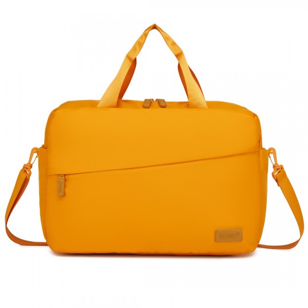 TVK2444 - Kono Water-Resistant Travel Bag with Laptop Sleeve Multi-Functional Tote for Business and Weekend Large Capacity for Men and Women - Yellow - Image 2