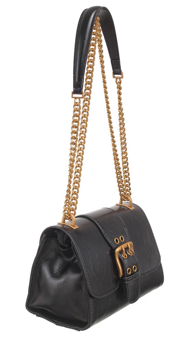 BUCKLE CHAIN SHOULDER BAG
