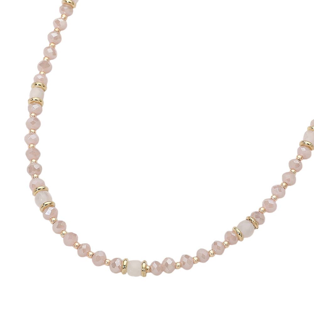 Faceted Beaded Choker Necklace