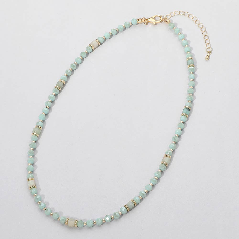 Faceted Beaded Choker Necklace