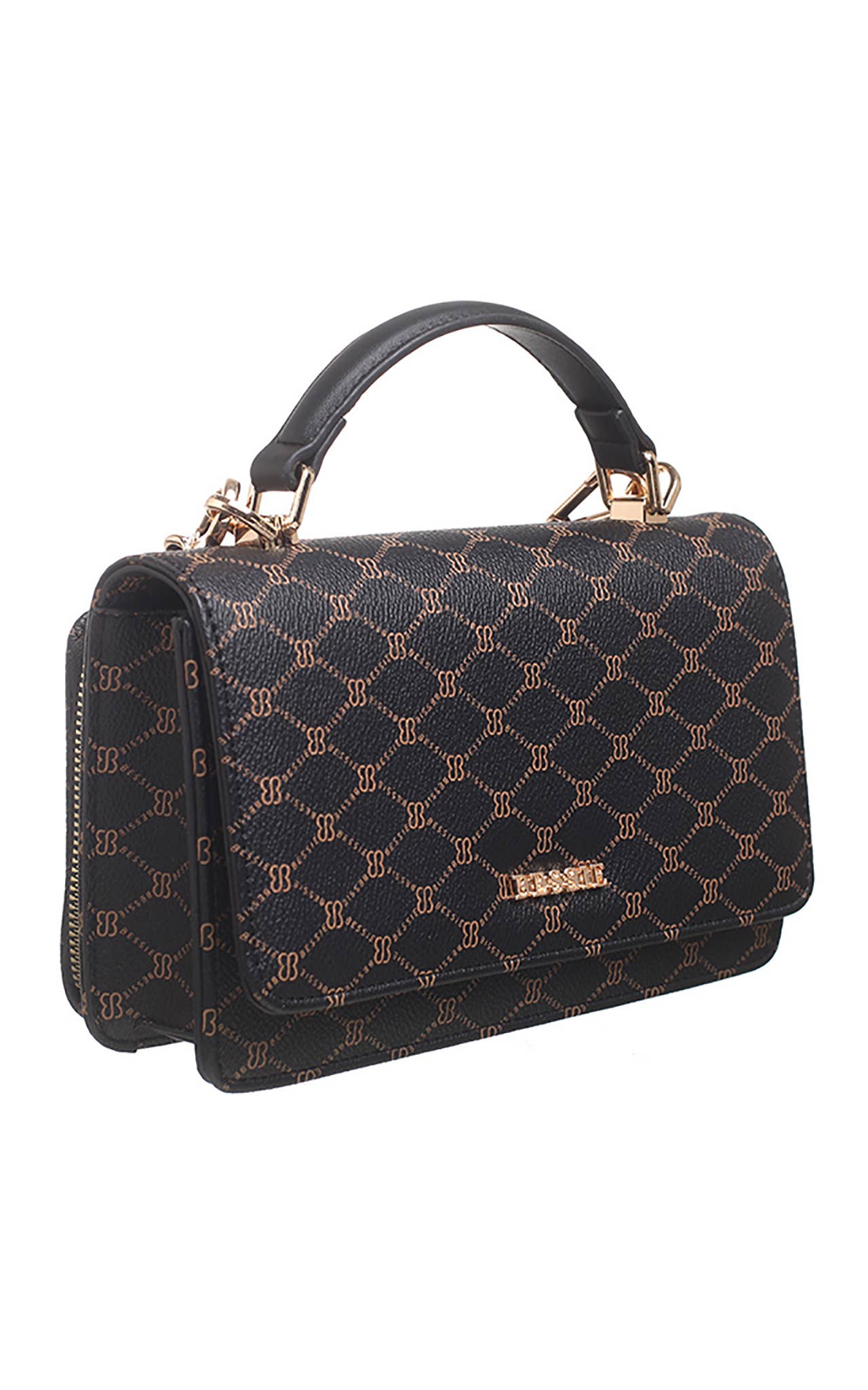 SMALL BESSIE LOGO PRINT CROSS BODY BAG
