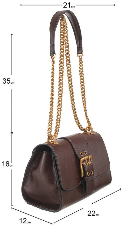BUCKLE CHAIN SHOULDER BAG