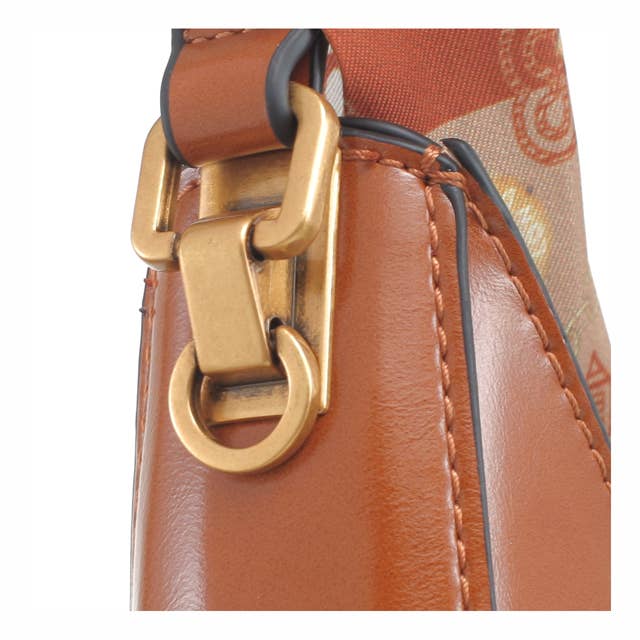 VINTAGE UTILITY HOBO BAG WITH SCARF