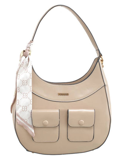 VINTAGE UTILITY HOBO BAG WITH SCARF