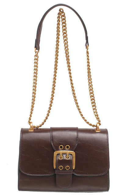 BUCKLE CHAIN SHOULDER BAG