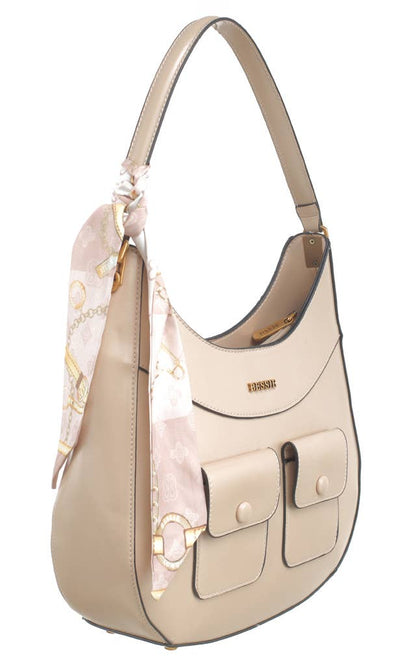 VINTAGE UTILITY HOBO BAG WITH SCARF