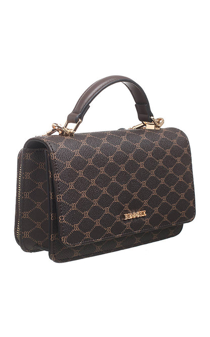 SMALL BESSIE LOGO PRINT CROSS BODY BAG