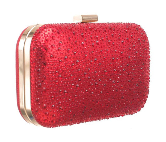 STUDDED EVENING CLUTCH BAG