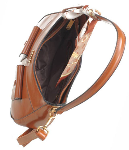 VINTAGE UTILITY HOBO BAG WITH SCARF