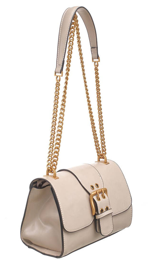 BUCKLE CHAIN SHOULDER BAG