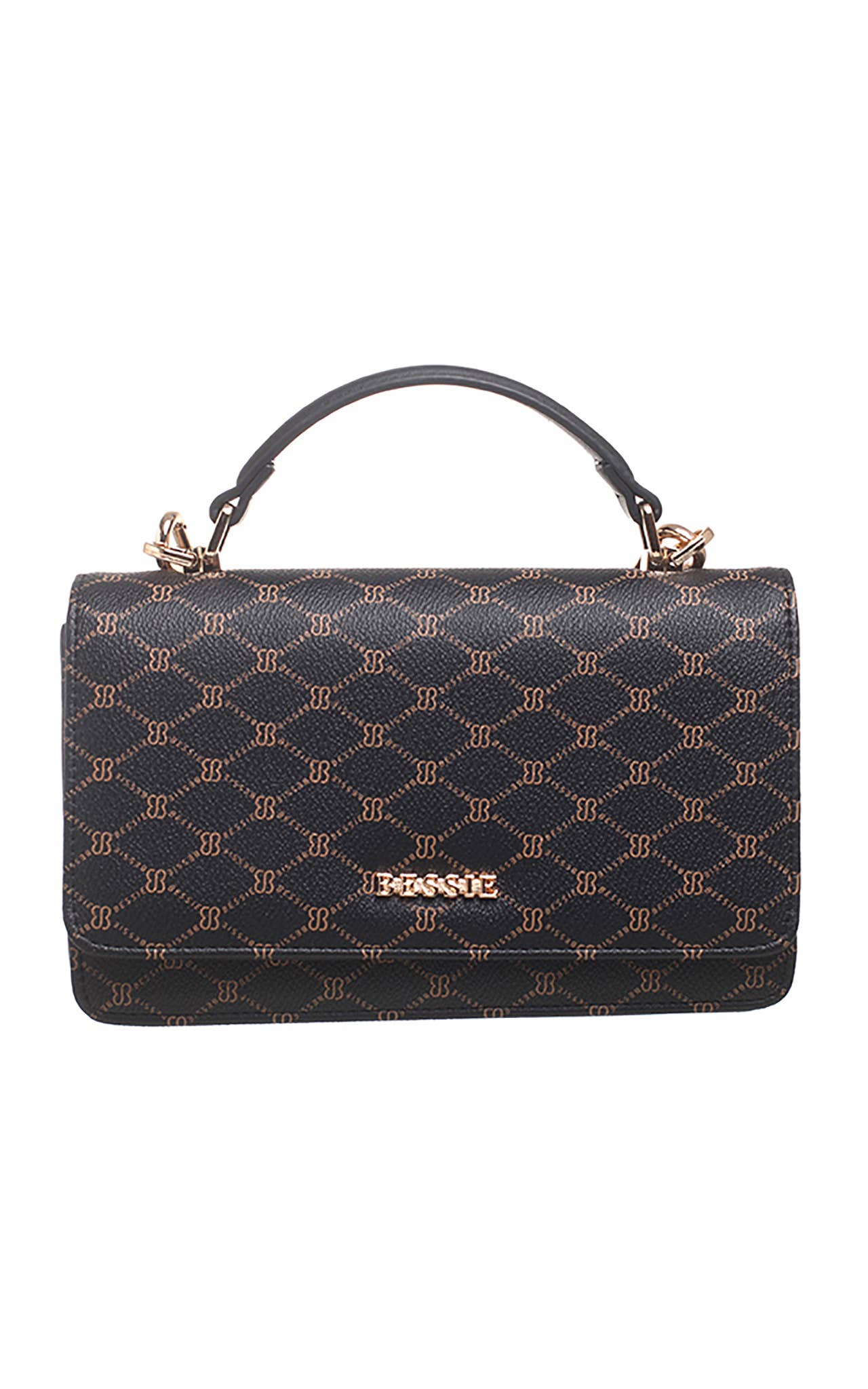 SMALL BESSIE LOGO PRINT CROSS BODY BAG