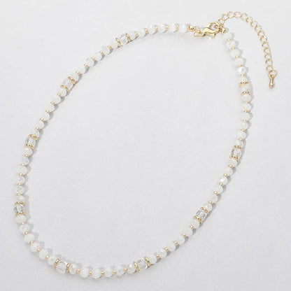 Faceted Beaded Choker Necklace