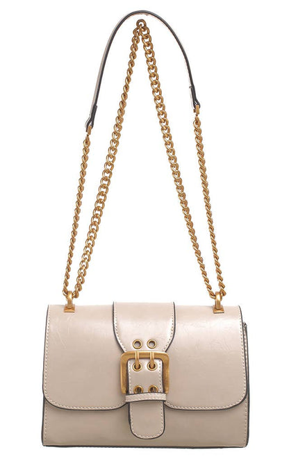 BUCKLE CHAIN SHOULDER BAG