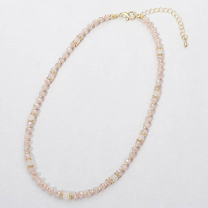 Faceted Beaded Choker Necklace