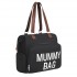 BCK2503 - Kono Large Nappy Changing Tote Bag with Shoe Compartment, Insulated Pockets & Waterproof Zip Pocket - Black