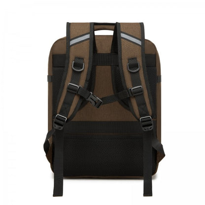 BPK2531M - Kono Multi-purpose Business Medium-sized Backpack–Fits 15.6" Laptop, Ideal for Work, Travel & Daily Commute - Brown