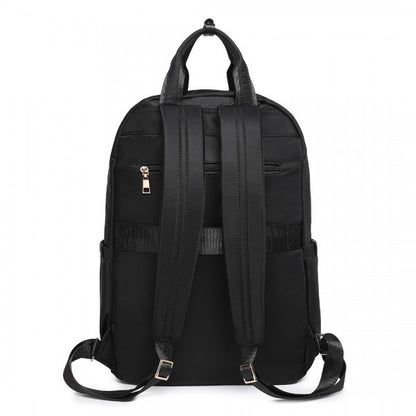 BPM2439 - Miss Lulu Versatile Stylish Backpack with Laptop Compartment and Trolley strape - Black