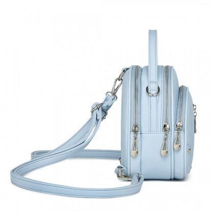 BPM2450 - Miss Lulu Convertible Mini Backpack for Women - PU Leather 3-in-1 Small Handbag, Crossbody Bag & Shoulder Backpack - Beige