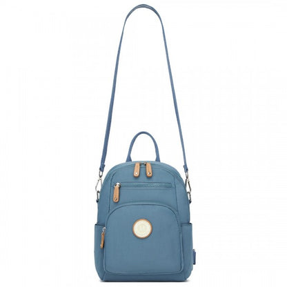 BPM2451 - Miss Lulu 3-in-1 Convertible Backpack with Removable Long Strap – Wear as Backpack, Shoulder or Crossbody Bag - Beige