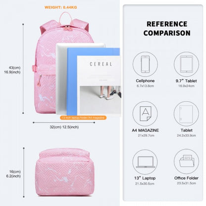 EQ2361 - Kono Water-Resistant School Backpack With Secure Laptop Compartment - Blue