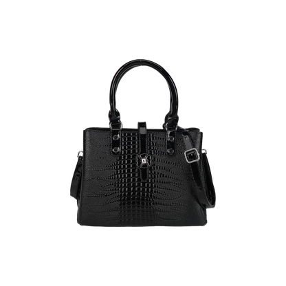 CT44930 Black Vintage-style Medium-sized PU Leather Bag