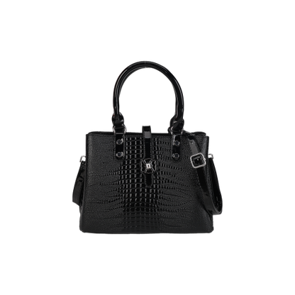 CT44930 Black Vintage-style Medium-sized PU Leather Bag