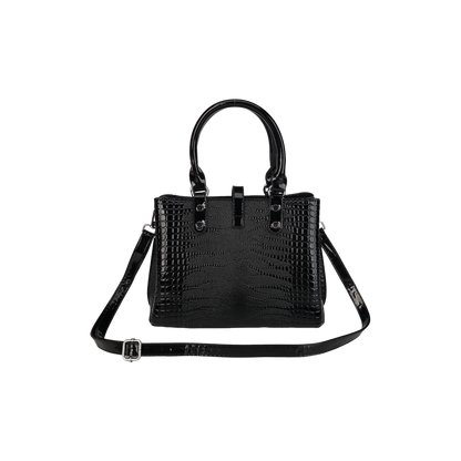 CT44930 Black Vintage-style Medium-sized PU Leather Bag