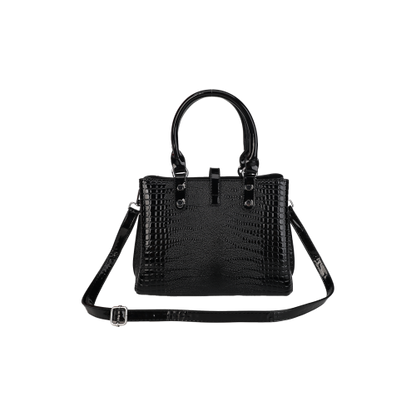 CT44930 Black Vintage-style Medium-sized PU Leather Bag
