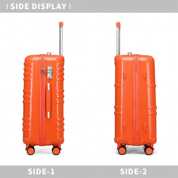 K2391L - British Traveller 3 Pcs Set Durable Polycarbonate and ABS Hard Shell Suitcase With TSA Lock