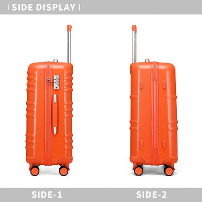 K2391L - British Traveller 3 Pcs Set Durable Polycarbonate and ABS Hard Shell Suitcase With TSA Lock