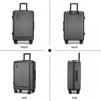 KSK2493 - Kono Durable 24 Inch ABS+PC Hardshell Suitcase with TSA Lock Lightweight Travel Luggage with 360° Spinner Wheels - Navy
