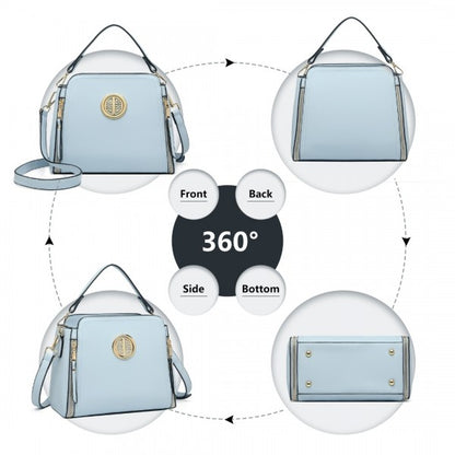 LB2126 - Miss Lulu Leather Look Practical Crossbody Bag