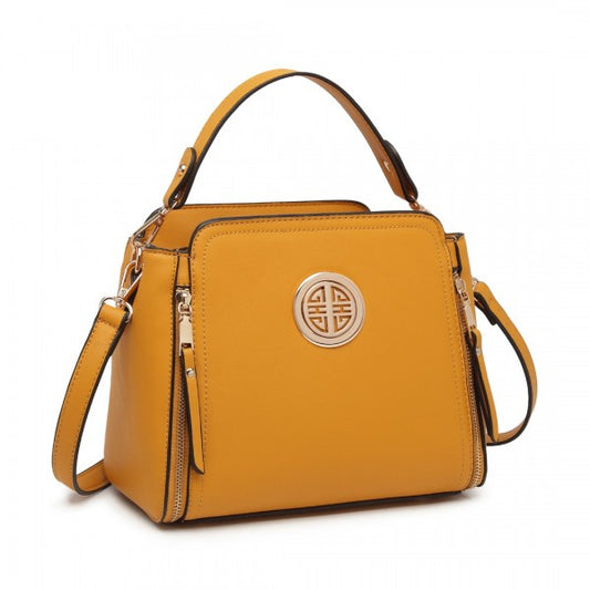 LB2126 - Miss Lulu Leather Look Practical Crossbody Bag