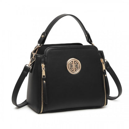 LB2126 - Miss Lulu Leather Look Practical Crossbody Bag