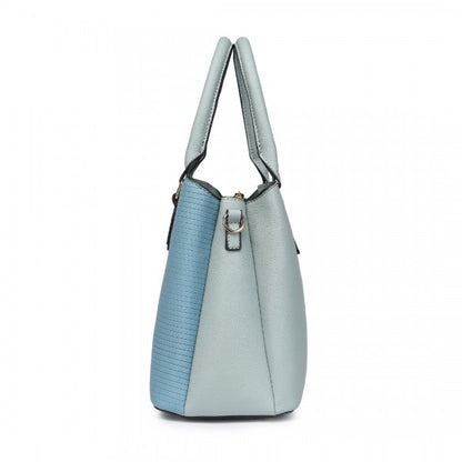 LT2352 - Miss Lulu Modern Elegance PU Leather Lady's Tote - Black And Brown