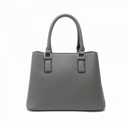 LT2352 - Miss Lulu Modern Elegance PU Leather Lady's Tote - Black And Brown