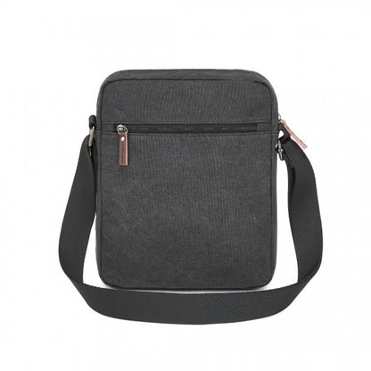 MSK2455 - Kono Canvas Crossbody Shoulder Bag – Multi-Pocket Messenger Bag with Adjustable Strap and Front Organizer Panel