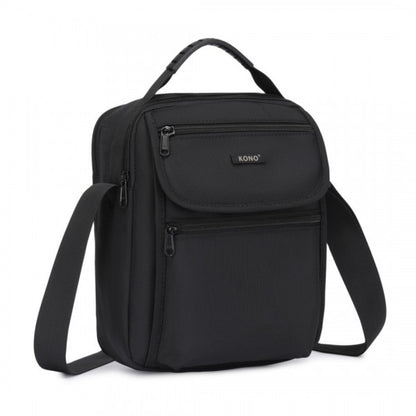 MSK2446 - Kono Durable Men's Crossbody Shoulder Bag with Multiple Pockets - Messenger Bag for Travel, Work, and Daily Use - Navy