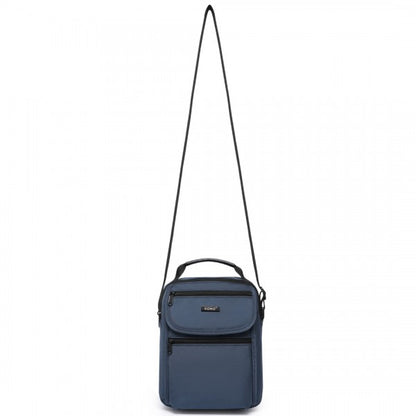MSK2446 - Kono Durable Men's Crossbody Shoulder Bag with Multiple Pockets - Messenger Bag for Travel, Work, and Daily Use - Navy