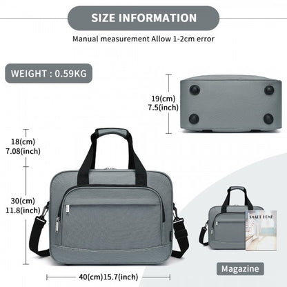 TVK2456 - Kono Water-Resistant Carry-On Cabin Bag with Laptop Compartment for Business Weekend & Daily Use - Black