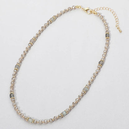 Faceted Beaded Choker Necklace