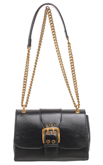 BUCKLE CHAIN SHOULDER BAG